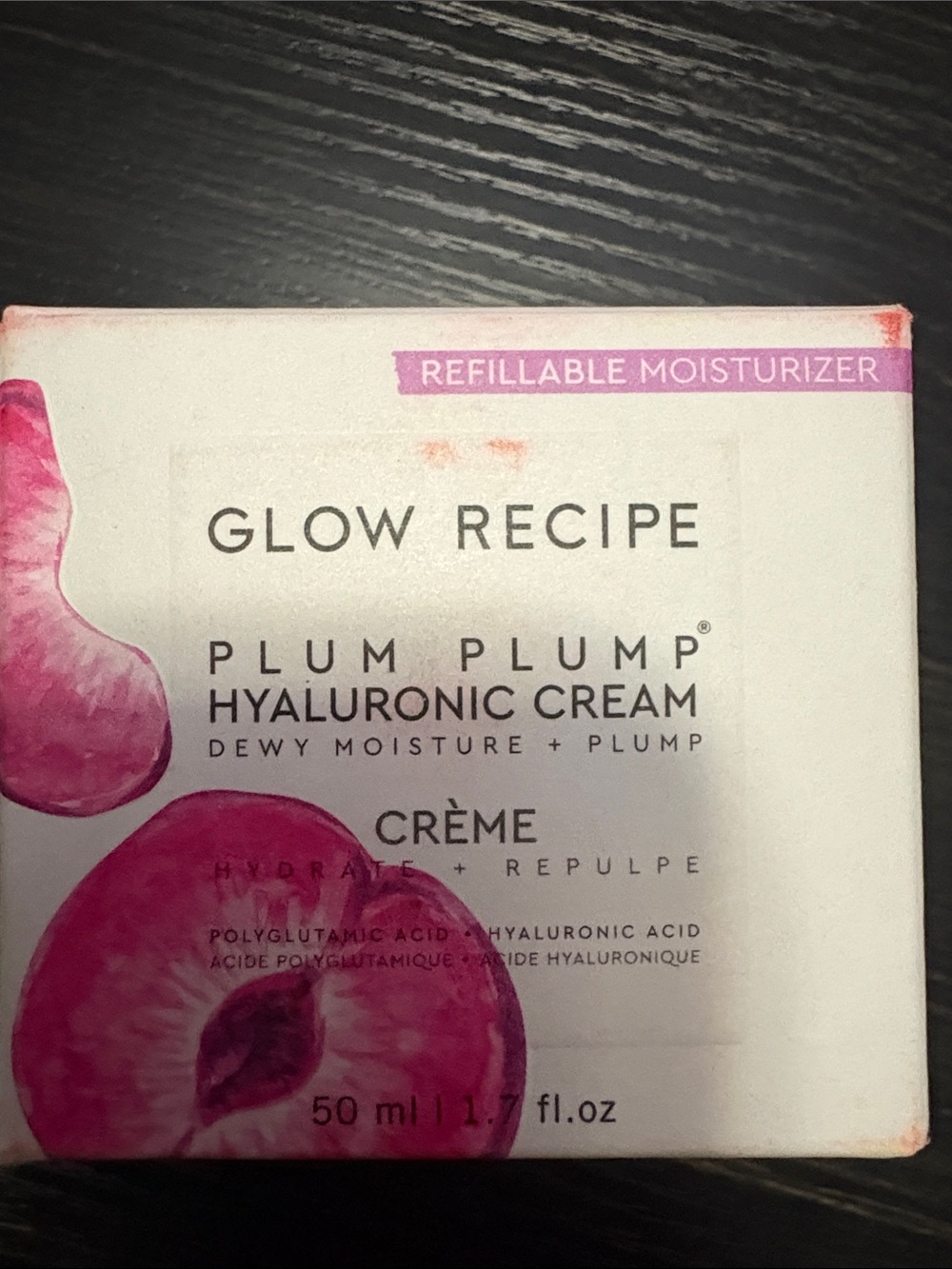 Glow Recipe Plum Plump Hyaluronic Cream - Pink and White Box
